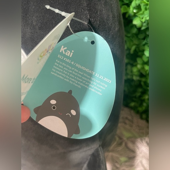 NWT 2021 Kai the Orca Sparkle Belly Squishmallows 12" - Picture 5 of 8